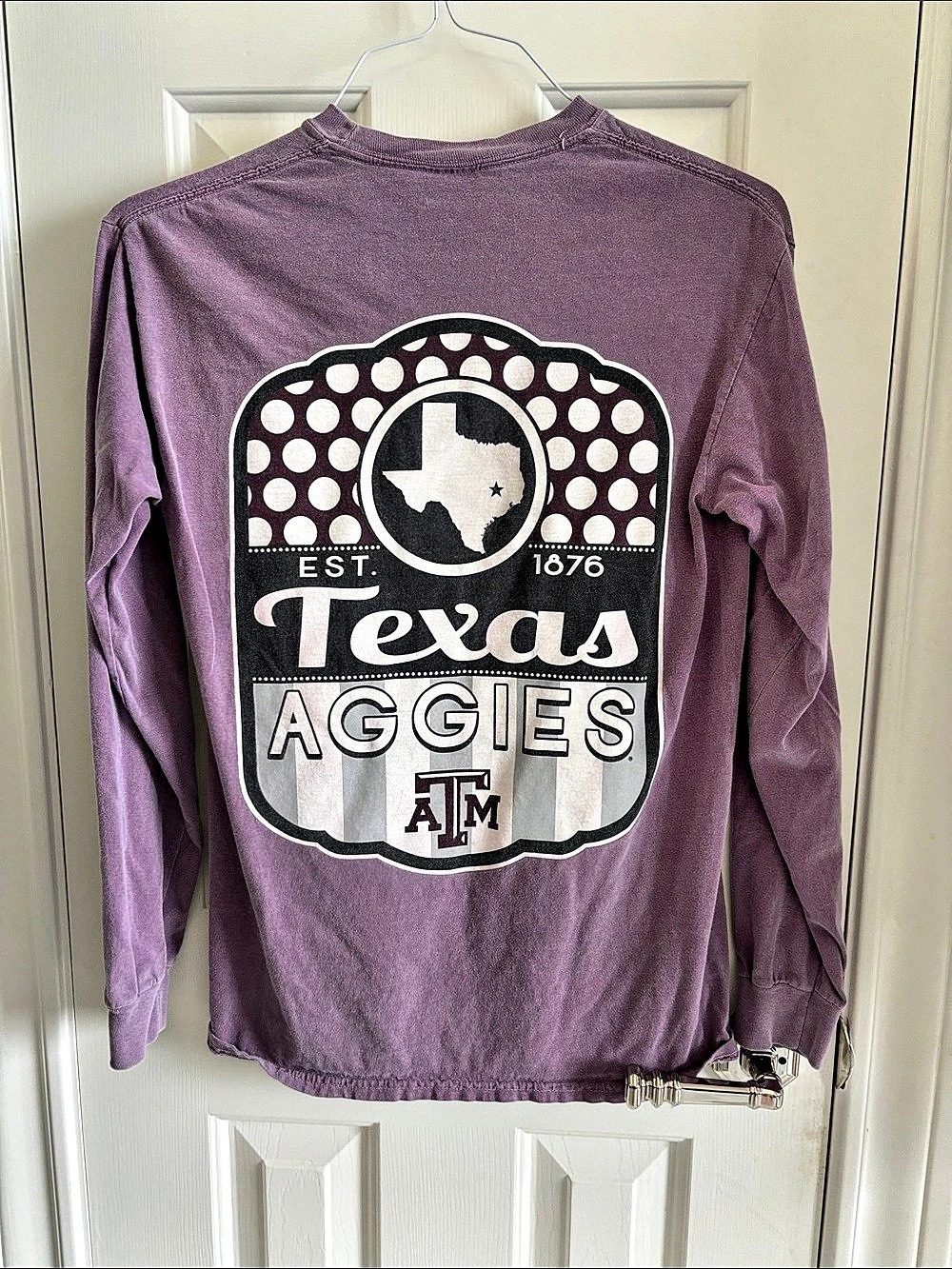 Comfort Colors Texas A&M Aggies Long Sleeve Pocket T-Shirt Texas Aggies Long